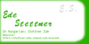 ede stettner business card